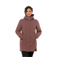 Kurtki damskie - Damski płaszcz zimowy Jack Wolfskin SALIER COAT wild ginger - L - miniaturka - grafika 1