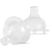 Smoczki do butelek - Baboo Liquid Silicone Teat Fast Flow smoczek do butelki 6m+ 2 szt. - miniaturka - grafika 1