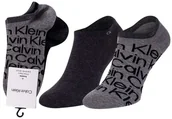 Skarpetki męskie - CALVIN KLEIN SKARPETKI STOPKI 2 PARY GREY 701218714 004 - Rozmiar: 39-42 - miniaturka - grafika 1
