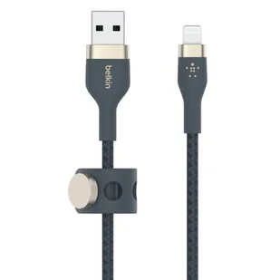 Belkin Kabel USB Lightning Braided Silicone 2m Niebieski CAA010BT2MBL - Kable USB - miniaturka - grafika 1