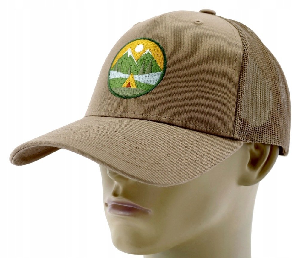 Czapka daszkiem męska młodzieżowa Camping Góry 54-59cm Lato Haft Trucker