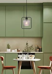 Lampa wisząca z czarną obręczą i kloszem 31-26842 z serii NIKO - Lampy sufitowe - miniaturka - grafika 2