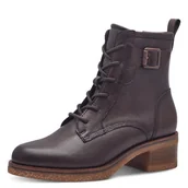 Kozaki damskie - Marco Tozzi Damskie buty Bootie Laced 2-25111-43, modne kozaki, mocca, 39 EU, Mocca, 39 EU - miniaturka - grafika 1