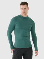 Bielizna sportowa męska - 4F Bielizna termoaktywna bezszwowa (góra) męska - turkusowa S/M - miniaturka - grafika 1