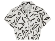 Koszule damskie - esmara® Koszula damska z bawełny (We wzory/czarny/biały, S (36-38)) - miniaturka - grafika 1