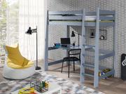 Łóżka dla dzieci i młodzieży - Łóżko wielofunkcyjne FLYNN 180x80 szare - miniaturka - grafika 1