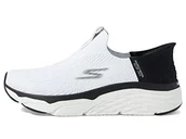 Trampki damskie - Skechers Damskie trampki MAX Amortyzing Elite, białe tekstylne/czarne wykończenie, rozmiar 4,5 UK, Białe tekstylne, czarne wykończenie, 37.5 EU - miniaturka - grafika 1