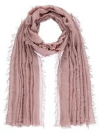 Apaszki i szaliki damskie - Damski szalik ze srebrną nitką różowy Passigatti - miniaturka - grafika 1