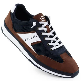 Półbuty sportowe męskie casual granatowe Bugatti RR153131 - Półbuty męskie - miniaturka - grafika 1