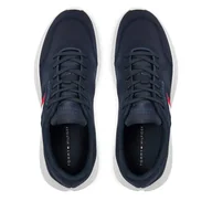 Sneakersy męskie - Sneakersy Tommy Hilfiger Modern Runner Knit Evo Ess FM0FM05245 Granatowy - miniaturka - grafika 1
