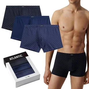 SZORTY MĘSKIE BOKSERKI ATLANTIC 3MH206/GRA/NIE/NIEC 3PAK XL - Majtki męskie - miniaturka - grafika 1