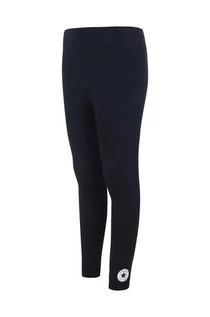 Spodnie i spodenki dla dziewczynek - Converse legginsy dziecięce kolor czarny z nadrukiem - grafika 1
