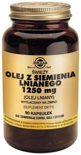 SOLGAR POLSKA SP. Z O.O. SOLGAR POLSKA SP Z O.O SOLGAR Olej z Siemienia Lnianego 1250 mg 90 kapsułek - Przeziębienie i grypa - miniaturka - grafika 1