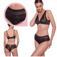 Majtki damskie - Alles FROZEN BLACK Figi Brazylijskie połyskujące koronkowe majtki - XL - miniaturka - grafika 1