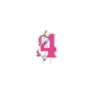 Urodziny dziecka - MK Świeczka cyferka Jednorożec - 4 -  cztery SWI33-4 - miniaturka - grafika 1