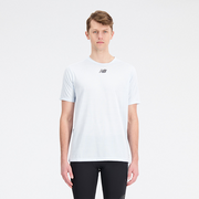 Koszulki męskie - Koszulka męska New Balance MT31251IBH  biała - miniaturka - grafika 1