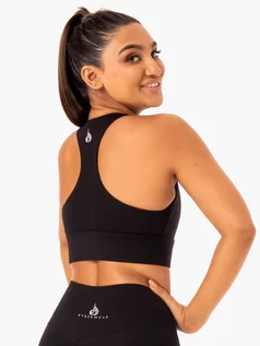 Bielizna sportowa damska - Ryderwear Biustonosz sportowy Base Racer Back Black XL - grafika 1