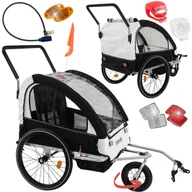 Rowery - Przyczepka rowerowa Artnico 3w1 dla dzieci czarna - miniaturka - grafika 1