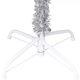 vidaXL vidaXL Sztuczna choinka z LED i bombkami, srebrna, 120 cm, PET - Choinki - miniaturka - grafika 1