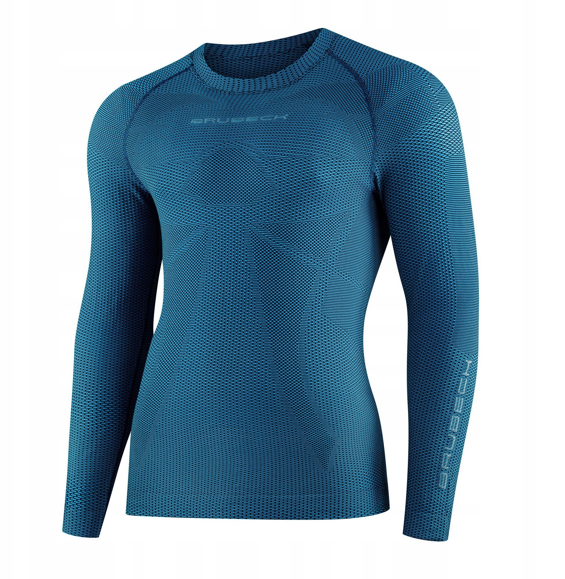 LS1595M Koszulka męska 3D PRO z długim rękawem niebieski XL