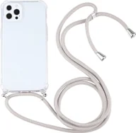 Etui i futerały do telefonów - König Design Etui kompatybilne z Apple iPhone 13 Pro Max Plastikowe etui na telefon komórkowy z łańcuszkiem - Etui na telefon komórkowy szare - miniaturka - grafika 1