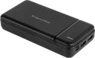 Powerbanki - Powerbank Kruger&Matz 20000mAh Czarny - miniaturka - grafika 1