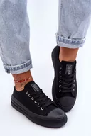 Trampki damskie - Damskie Tenisówki Na Platformie Big Star LL274A176 Czarne-37 - miniaturka - grafika 1