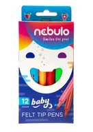 Przybory szkolne - Panta Plast Flamastry Nebulo Jumbo trójkątne zestaw 12 kolorów - miniaturka - grafika 1
