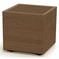 Donice - Donica PROSPERPLAST Madera Square ECO Wood DMA400W Naturo - miniaturka - grafika 1