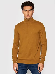 Swetry męskie - Selected Homme Sweter Berg 16074687 Brązowy Regular Fit - grafika 1