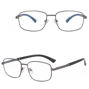 Metalowe okulary zerówki z filtrem Blue Light do komputera 25154D Grafitowe + akcesoria - Okulary korekcyjne, oprawki, szkła - miniaturka - grafika 1