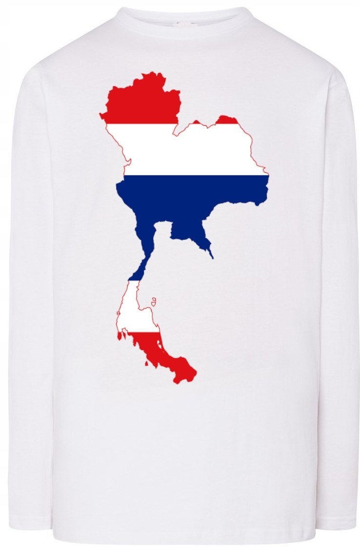 Tajlandia Flaga Longsleeve Modny Nadruk R.4XL