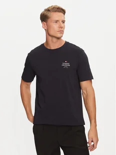 Tommy Hilfiger T-Shirt MW0MW36500 Granatowy Regular Fit - Koszulki męskie - miniaturka - grafika 1