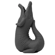 Zabawki do piasku - Silikonowa Konewka Krokodyl Scrunch - Ciemny Szary - miniaturka - grafika 1