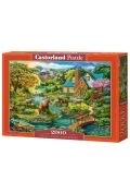 Puzzle - Puzzle 2000 Idyllic House with Horses CASTOR - Castorland - miniaturka - grafika 1