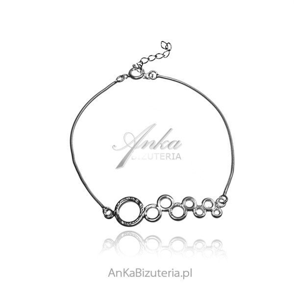 ankabizuteria.pl Bransoletka srebrna z kółeczkami