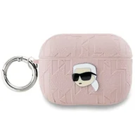 Akcesoria do słuchawek - Etui Karl Lagerfeld Monogram Karl Head na AirPods Pro 2 - różowe - miniaturka - grafika 1