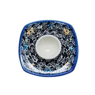 Świeczniki - Ceramiczna podstawka na jajko Ceramika Bolesławiec - miniaturka - grafika 1