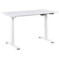 Biurka - Biurko regulowane elektrycznie 120 x 60 cm białe GRIFTON - miniaturka - grafika 1