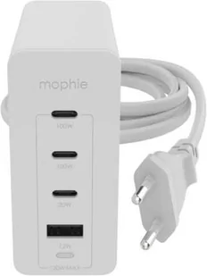 Mophie GaN speedport - ładowarka sieciowa 120W - 3 porty USB-C, 1 port USB-A (white) - Ładowarki do telefonów - miniaturka - grafika 1