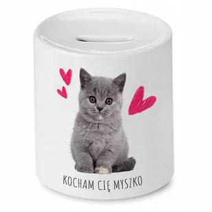 SKARBONKA PREZENT WALENTYNKI KOCHAM CIĘ MYSZKO z Nadrukiem ze Zdjęciem - Skarbonki - miniaturka - grafika 1