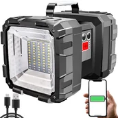 Latarki - Latarka Led Taktyczna Mocna Akumulatorowa Szperacz Usb Reflektor 1000Lm 40W - miniaturka - grafika 1