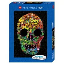 Heye Puzzle 1000 elementów. Czaszka pełna Doodli - Puzzle - miniaturka - grafika 1