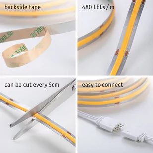 Paulmann MaxLED 500 COB IP20 ciepła biel 1,5m - Taśmy LED - miniaturka - grafika 2