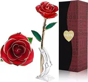 Sztuczne kwiaty - ToPrezent.pl Naturalna Pozłacana Róża - Wieczna i Prawdziwa - miniaturka - grafika 1