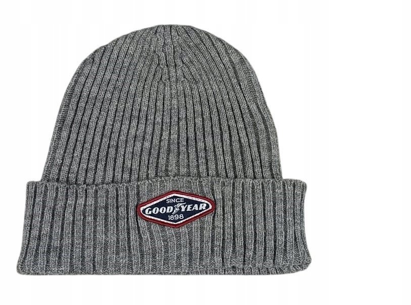 Czapka zimowa goodyear beanie kolor szary rozmiar uniwersalny