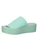 Klapki i japonki damskie - Steve Madden Klapki w kolorze zielonym - miniaturka - grafika 1