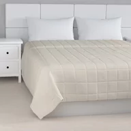 Narzuty - Dekoria Narzuta pikowana w kratę melanż szaro-beżowy szer.260 × dł.210 cm Loneta 498-133-65 - miniaturka - grafika 1