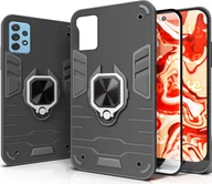 Etui i futerały do telefonów - Hello Case ETUI PANCERNE DO SAMSUNG GALAXY A72 CZARNE OBUDOWA ARMOR HOLDER RING SZKŁO - miniaturka - grafika 1