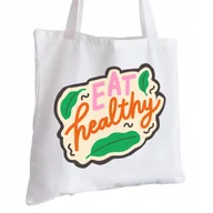 Torby i wózki na zakupy - Torba Bawełniana biała dla Dietetyka Na Prezent ekologiczna Trwały Nadruk - miniaturka - grafika 1